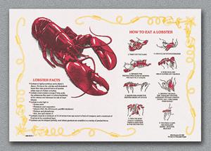 #310PM Paper Placemats Lobster Design